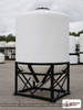 Snyder Industries 1250 Gallon XLPE Heavy Duty Cone Bottom Tank. Crosslinked Linear Polyethylene; Natural White; 70" H x 95"