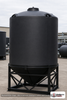 Snyder Industries 1400 Gallon XLPE Heavy Duty Cone Bottom Tank. Crosslinked Linear Polyethylene; Black; dimensions 80.0in H x 86.0in W x 86.0in L; 245.0 lb empty; 1.9 specific gravity rating; fittings: 1 Manway / Lid; max temp 100 deg  F / 37 deg  C. Manufacturer part number 1900000n48. Sold by OneSource Plastics (https://www.onesourceplastics.com).
