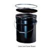 3.5 gal Black Steel Buckets (Lever Lock Ring) - 1175-4467