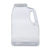 64 oz Clear PETG Plastic Oblong Containers (White Cap) - 34465