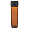 4 Dram (14.8 ml) Amber Glass Screw Top Vials (Black Cap) - 4448B15ABR