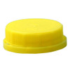 38-400 Yellow HDPE Plastic Tamper-Evident Ratchet Caps - 3800C01YLW
