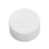 33-400 White PP Plastic Child-Resistant Capable Screw Top Caps with Pulp &amp; Vinyl Liner - X33-400CR