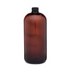 32 oz Amber PET Plastic Boston Round Bottles (Cap Not Included) - 3371B13-BABR
