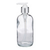 8 oz Clear Glass Boston Round Bottles (Silver PP Lotion Pump) - BC8PS