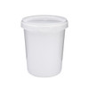 32 oz White PP Plastic Round Snap-Lock Containers (Tamper-Evident Lid) - 2332T07