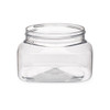8 oz Clear PET Plastic Square Designer Jars (Cap Not Included) - 2846B05-BCLR