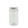 8 oz Clear PET Plastic General Purpose Jars (White PP Caps) - 34309