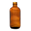 8 oz Amber Glass Boston Round Bottles (Cap Not Included) - 255101-K