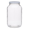 1 gal Clear Glass Jars (White Metal Cap) - CGALW-METAL