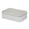 5.6in x 8.6in x 2.5in Silver Rectangular Slip Cover Tins *Bulk Pallet* - 6610T03BULK
