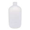16 oz Natural LDPE Plastic Boston Round Bottles (Cap Not Included) - 35017-B