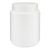 51 oz White HDPE Wide Mouth Straight Sided Jars - 3302B52-B