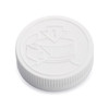 53-400 White PP Plastic Child-Resistant Capable Screw Top Caps with Pulp &amp; Vinyl Liner - X53-400CR