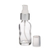 1 oz Clear Glass Boston Round Bottles (Silver Treatment Pump) - BC1TPS-48