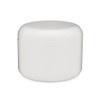 8 oz White PP-PS Double Wall Round Plastic Jars (White PP Cap) - 24008