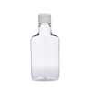 200 ml Clear PET Plastic Flasks (White Tamper-Evident Cap) - 3619B01