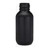 2 oz Black HDPE Boston Round Bottle - 24-410 Neck Finish - 314326