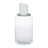 6 oz Clear PET Boston Round &amp; White Disc Lid - P-BC6DISCW