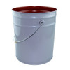 5 gal Gray Epoxy Lined Steel Open Head Buckets (Lid Not Included) - 1272