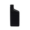 16 oz Black HDPE Plastic EZ-Pour Graduated Bottles (Black Screw Top Cap) - 4603B33