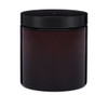 8 oz Amber PET Straight Sided Jar (Black Cap) - HWJA8B
