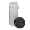 3 oz Natural PP Plastic Spice Jars (Black Cap) - 2302B04BLK