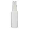 2 oz White HDPE Plastic Bullet Bottle (White Fine Mist Sprayer) - WP2AW