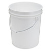 5 gal White HDPE Plastic Open Head Buckets (EZ Open Lid w/Spout) - 1142T09