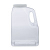 1 gal Clear PETG Plastic Oblong Containers (White Cap) - 34498