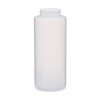 12 oz Natural HDPE Plastic Cylinder Bottles - 3560B19NAT