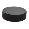 38-400 Black PP Plastic Ribbed Screw Top Caps (Foil Liner) - 1590C66