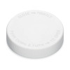 70-400 White PP Plastic Child-Resistant Capable Ribbed Smooth Top Cap - 8635C65WHT
