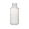 4 oz Natural LDPE Plastic Boston Round Bottles (White PP Cap) - 35005