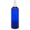 16 oz  Blue PET Plastic Bullet Bottle (White Fine Mist Sprayer) - P-CB16AW