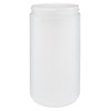 32 oz Natural HDPE Plastic Wide Mouth Straight Sided Jars (Cap Not Included) - 3301B32-BNAT