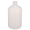 16 oz Natural HDPE Plastic Boston Round Bottles (Cap Not Included) - 3501B60-B