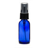 1 oz Cobalt Blue Boston Round Bottles (Black Fine Mist Sprayer) - 4999B63BLK