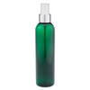 8 oz Green PET Bullet Bottle &amp; Silver Fine Mist Sprayer - P-GR8AS