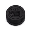 28-400 Black PP Plastic Child-Resistant Capable Screw Top Caps with Pulp &amp; Vinyl Liner - 8634C07