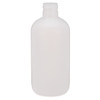 8 oz Natural HDPE Plastic Boston Round Bottles (Cap Not Included) - 3501B58-B