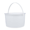 1 gal Natural HDPE Plastic Round Snap-Lock Containers - 29388-B