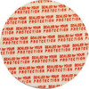 70 mm White with Red Print Foam Pressure Sensitive Liner - 1111C25