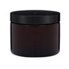 6 oz Amber PET Straight Sided Jar (Black Cap) - HWJA6B