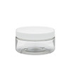 8 oz Clear PET Straight Sided Jar (White Cap) - HWJ8W