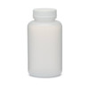 6 oz Natural HDPE Wide Mouth Packer Bottles (White Screw Top Cap) - 36006
