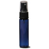 1 oz Blue PET Plastic Slim Cylinder Bottles (Black Fine Mist Sprayer) - 33901BL-X351BK