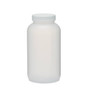 32 oz Natural HDPE Wide Mouth Packer Bottles (White Screw Top Cap) - 36032