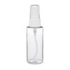 2 oz Clear PET Plastic Cylinder Round Bottle &amp; White Fine Mist Sprayer - 3410B02AW