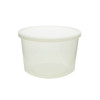 64 oz Natural PP Plastic Round Containers (Snap-Lock Lid) - 29166
